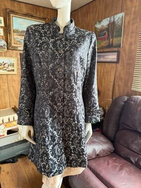 Donna Lightweight Damask Coat Jacket